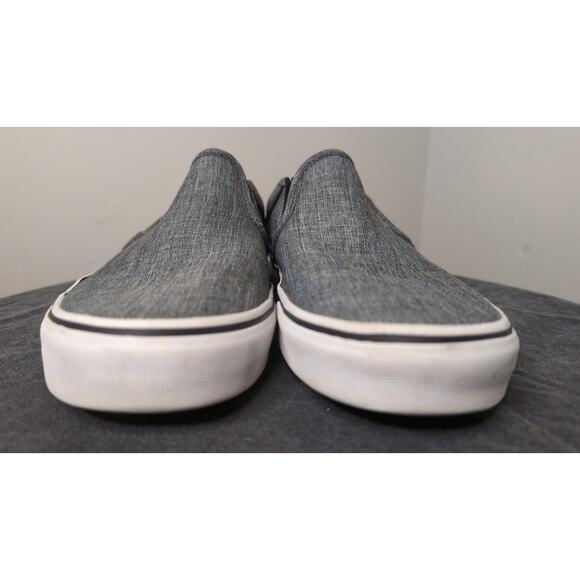 Vans Classic Slip On Gray Canvas Sneakers Mens Size 8 Casual main image 6